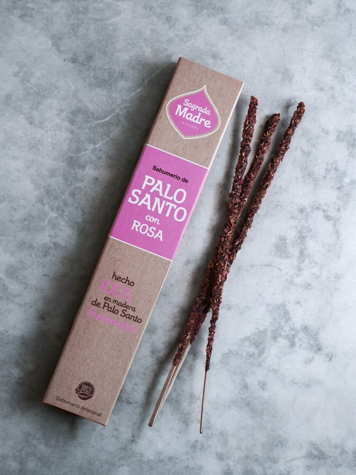 Palo Santo & Roses incense sticks Sagrada Madre